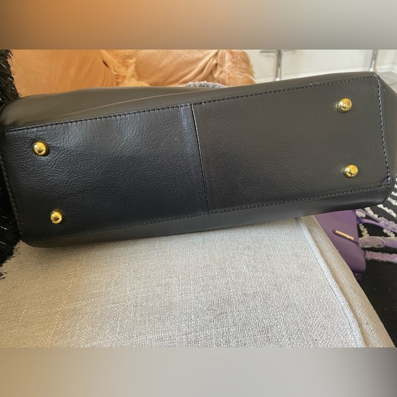 Joy & Iman Best Friend City Satchel Tote Authentic Genuine Pebbled Leather-NWOT - Picture 5 of 6